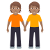 🧑🏽‍🤝‍🧑🏽 people holding hands: medium skin tone display on JoyPixels